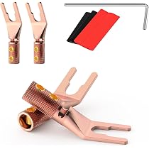 Viborg VB401 Pure Copper Banana Plugs - 4pcs Locking HiFi Speaker Connectors | 3-Year Warranty