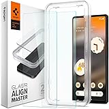 Spigen AlignMaster ガラスフィルム Google Pixel 6a 用 ガイド枠付き 指紋認証対応 飛散防止 Pixel6a 用 保護 フィルム 2枚入