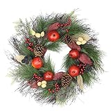 Northlight Seasonal 31736378 Autumn Harvest Mixed Pine Berry and Nut Thanksgiving Fall Wreath