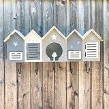 The Stockbridge Bird Houseコートラック、5フック、手作りのMDF木製、メタル、約2 ft Wide、by Whole家Worlds