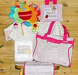 布絵本MY QUIET BOOK&布おもちゃピヨピヨバード&ブランケットピンクのハートのブランケット    おまけ付きマザーズバッグ&フォトアルバム　　スペシャルギフトセット