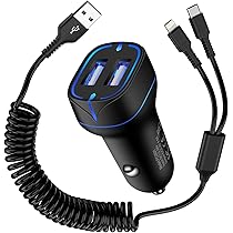 Amazon.co.jp: Ocbuo シガーソケット iPhone16 充電器車用 2 in 1