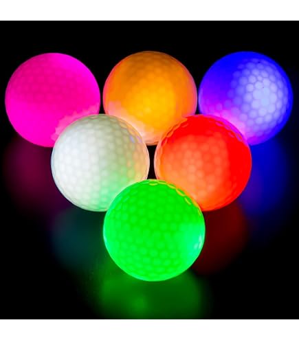 Amazon | ゴルフボール 光る 6個入 LED ナイトゴルフ ナイター 打感