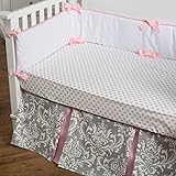 New Arrivals Stella Gray 3 Piece Crib Bedding Set, Grey [並行輸入品]