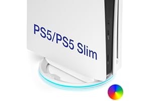 L'QECTED PS5 Slim/PS5 縦置きスタンド （ネジ付）PS5 RGB スタンド，転倒防止 地震対策 傷付き防止 放熱改善，新型PS5用 縦置きスタンド，PS5 周辺機器（ps5 本体全機種対応）ホワイト