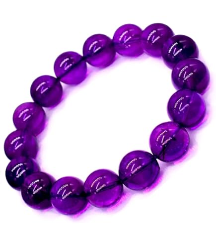 Amazon | [hinryo] 18466D アメジスト 紫水晶 12mm 5A ブレスレット