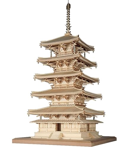 ウッディジョー 法隆寺 五重の塔 木製模型 組立キット