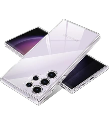 超美品　Samsung Galaxy S23 Ultra 本体 クリアケース付き Hy+ Galaxy S23 Ultra ケース クリア 透明 耐衝撃 衝撃吸収