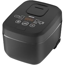 ︎新品山善 マイコン式炊飯器 AMRC-10(BK) 5.5合炊き ブラック︎ Amazon | [山善] 炊飯器 一人暮らし 5.5合 IH 温度調理 選べるかたさ