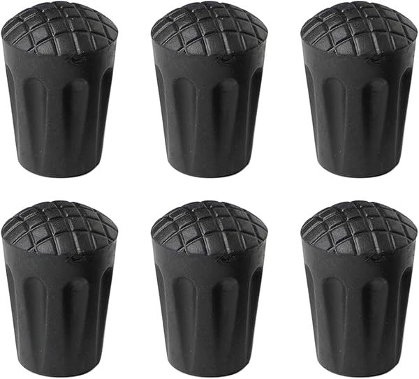 サムコス トレッキングポール ラバーキャップ 登山ストック保護 ウォーキングポール キャップ 滑り止め ラバーキャップ 端末保護キャップ 取り替え用 - 1