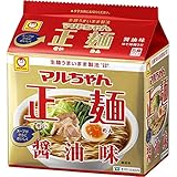 マルちゃん正麺 醤油味 5食パック ( 105g×5袋×6個 計30個 / ラーメン 袋麺 ) 即席 醤油ラーメン インスタントラーメン ( ノンフライ麺 × 醤油味 ) 箱買い 東洋水産