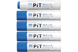 トンボ鉛筆 スティックのり 消えいろPiT Sサイズ (塗り色が消える) (10g) 5本 HCA-513