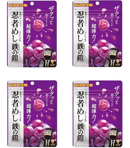 Amazon | 5個セット【忍者めし 鉄の鎧・グレープ味 】UHA 味覚糖 忍者