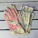 お花のガーデングローブ ロング丈 Mサイズ (ガーデニング手袋)/UVカット 綿100%