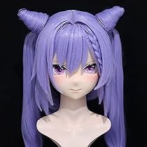 「二次元風Kigurumiヘルメット | コスプレ用」 Amazon.co.jp: Female Cosplay 3/4 Head Kigurumi Anime Mask