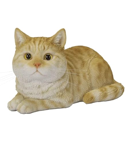 Amazon.co.jp: ウービア 寝そべるサバトラ猫 17×10.5×9.8㎝ 人形