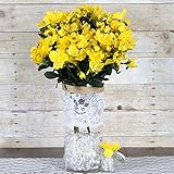 BalsaCircle 120 pcsシルクGardenia花 – 4 bushes – 人工ウェディングパーティーセンターピースArrangements Bouquets イエロー ARTI_140