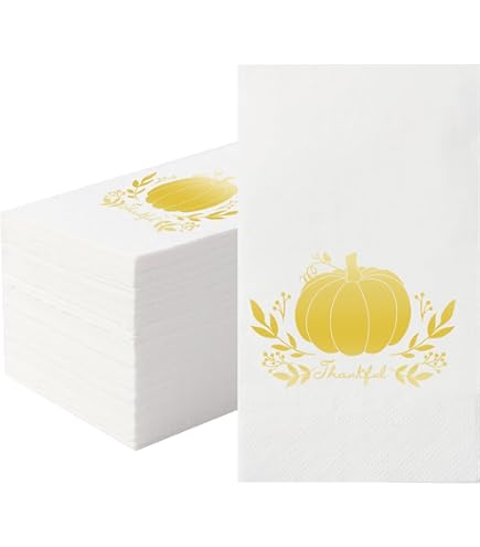 JarThenaAMCS 100Pcs Fall Thanksgiving Paper Napkins Maple