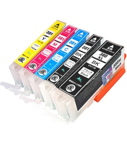 Amazon.co.jp: 洗浄 インクカートリッジ BCI-371+370/5MP 【 5色セット
