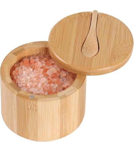 Amazon｜唐津焼 二丈の塩つぼ手作りスプーン付き1個 卓上版 塩・佐藤