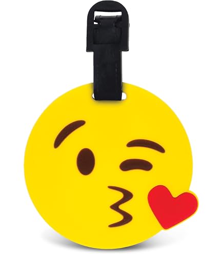 Puzzled Smiling Emotion Luggage Tag - Unique Fun Smile Happy Face