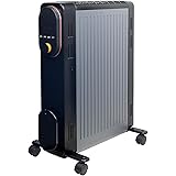 [山善] オイルレスヒーター 1200W 最大8畳 出力3段階切替 省エネ 温度調節機能 24時間入切タイマー付 チャイルドロック 転倒オフスイッチ ブラック DOL-J121(BK)