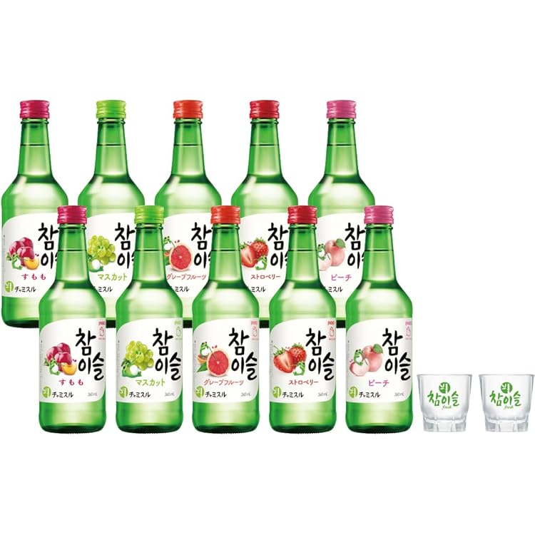 Amazon.co.jp: 韓国焼酎 チャミスル 飲み比べセット 360ml×5本