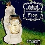キュートなお庭の案内人。　アニマルコンシェルジュ　ソーラーガーデンライト　Frog　KL-10342 [簡易パッケージ品]