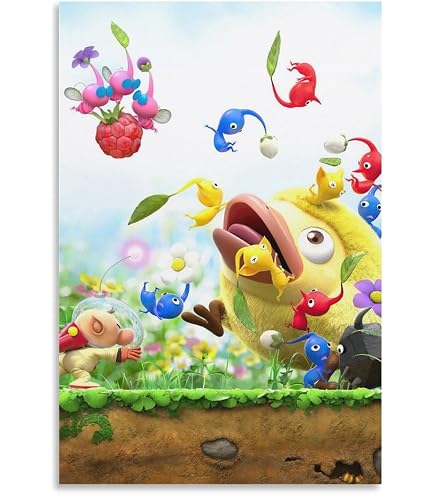 Amazon.co.jp: ピクミン 壁掛けアート ポスター ホーム装飾 パネル 壁