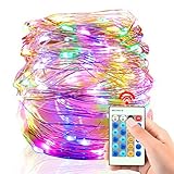 YMing　ledイルミネーションライト　USB充電式　コントローラ付き　銅線ワイヤー　ストリングライト　IP65防水　10m100球　結婚式/パーティー/クリスマス　電飾
