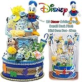 ディズニー おむつケーキ 出産祝い 可愛いー ドナルド 人気の豪華3段 男の子 女の子 パンパース Mサイズ