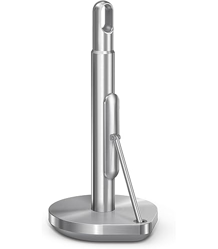 Amazon｜simplehumanキッチンペーパーホルダー プレスバー付 シルバー