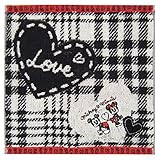 タオルハンカチ 【ミニタオル】 ブラック ラブラブチェック ミッキー&ミニー ディズニー
