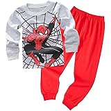 [sunkids] スパイダーマン パジャマ キッズ 子供服 ジュニア 上下セット 長袖&長ズポン 90 100 110 120 130 薄手綿 ルームウェア 可愛い柔らかい 快適 肌触りがいい