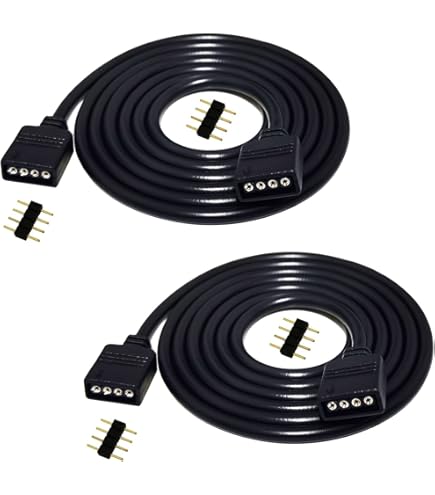 Amazon.co.jp: LitaElek 2個4分岐接続ケーブル 4 pin RGB LED