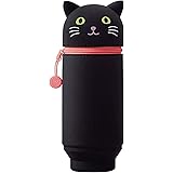 リヒトラブ スタンド ペンケース BIG プニラボ クロネコ A7714-3