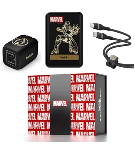 未開封 BELKIN ベルキン マーベル限定モデル モバイルバッテリー3点セット belkin ベルキン BoostCharge MagSafe対応 ワイヤレスモバイル