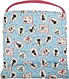 【前から取り出しタイプ】座布団ケース 座布団カバー　サックスブルー×アリス柄 入園 入学 幼稚園 保育園 プレスクール　小学校 ロリポップ