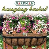 英国　ガードマン（GARDMAN）　壁掛けハンギングバスケット　60cm【ヤシマット、Ｓ字フック付き】