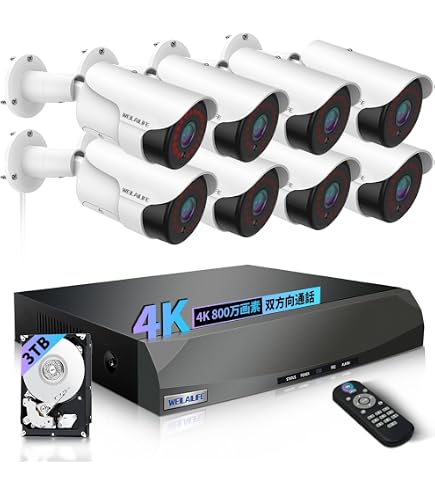 Amazon.co.jp: DXアンテナ ネットワークカメラ4台＋4chレコーダー