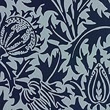 リリカラ 壁紙10m ナチュラル 花柄 ネイビー MORRIS & Co.  -Licensed Collection- LW-2562