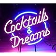 LiQi【COCKTAILS AND DREAMS】ネオン 看板 NEON SIGN （縦35cmX横45cm）