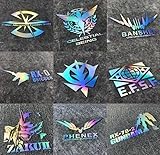 ステッカー 機動戦士ガンダム 反射ステッカーー 15/20CM 壁紙 車貼るDIY PVC材質 車シール バイク 汎用自動車 防水 アニメ 周辺 コスプレ小物 人気 飾り物 プレゼント (15CM,色/10) [並行輸入品]