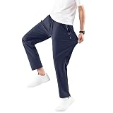 [HMT] スウェットパンツ メンズ 接触冷感 アイスシルク ズボン 薄手 超ストレッチ ジョガー テーパード ウエストゴム 調整紐 通気速乾 無地 大きいサイズ ゴルフ 夏用