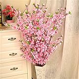 ADSRO人工花、人工Peach Blossom Branchシルクフラワーツリー装飾ブーケDIY Floral Arrangementアート母の日結婚ホームオフィスパーティーレストラン