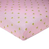 Sadie & Scout - Bird & Pinstripe Crib Sheet. by Sadie & Scout
