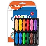 YPLUS ピーナッツクレヨン 12色 水で落とせる 子供用クレヨン 安全 手が汚れない 落書き 塗り絵 描き用 入園・入学お祝い プレゼント