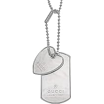 Amazon | [グッチ]GUCCI ネックレス レディース ハート&ドッグタグ 