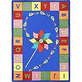 Joy Carpets Kid Essentials Early Childhood Alphabet Pinwheel Rug Multicolored 10'9 x 13'2 [並行輸入品]