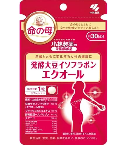 命の母　エクオール30日分　5袋 Amazon | 小林製薬の栄養補助食品 命の母 エクオール 30粒 約30日分x3